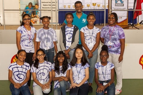 EBSIL HNC DeepMinds and their Coach pose for a photo